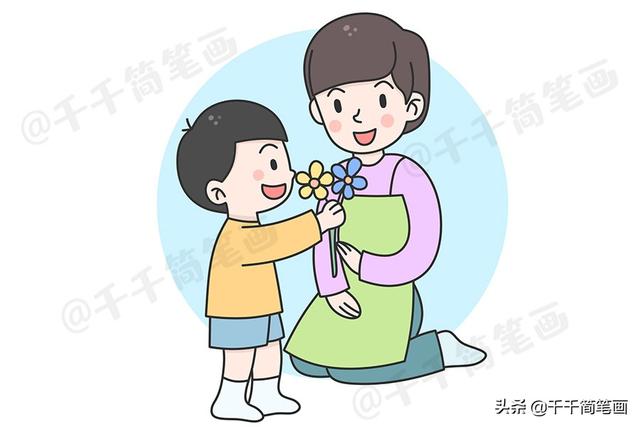 感恩母亲的绘画一年级 母亲节送给妈妈的简笔画幼儿园